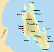 Karte Sansibar